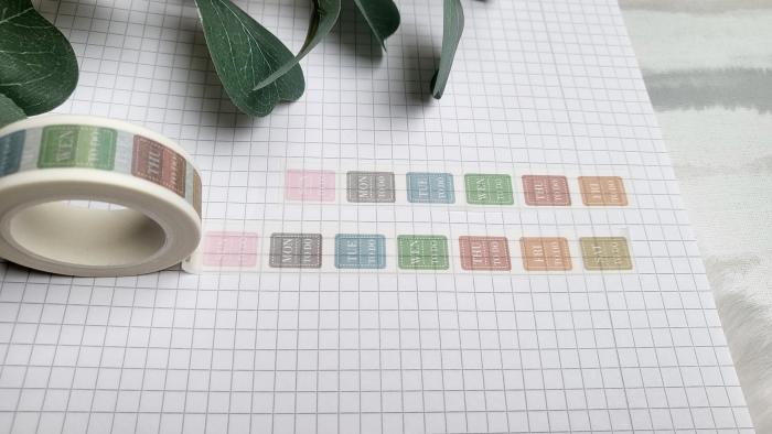 Washi Tape Wochentage